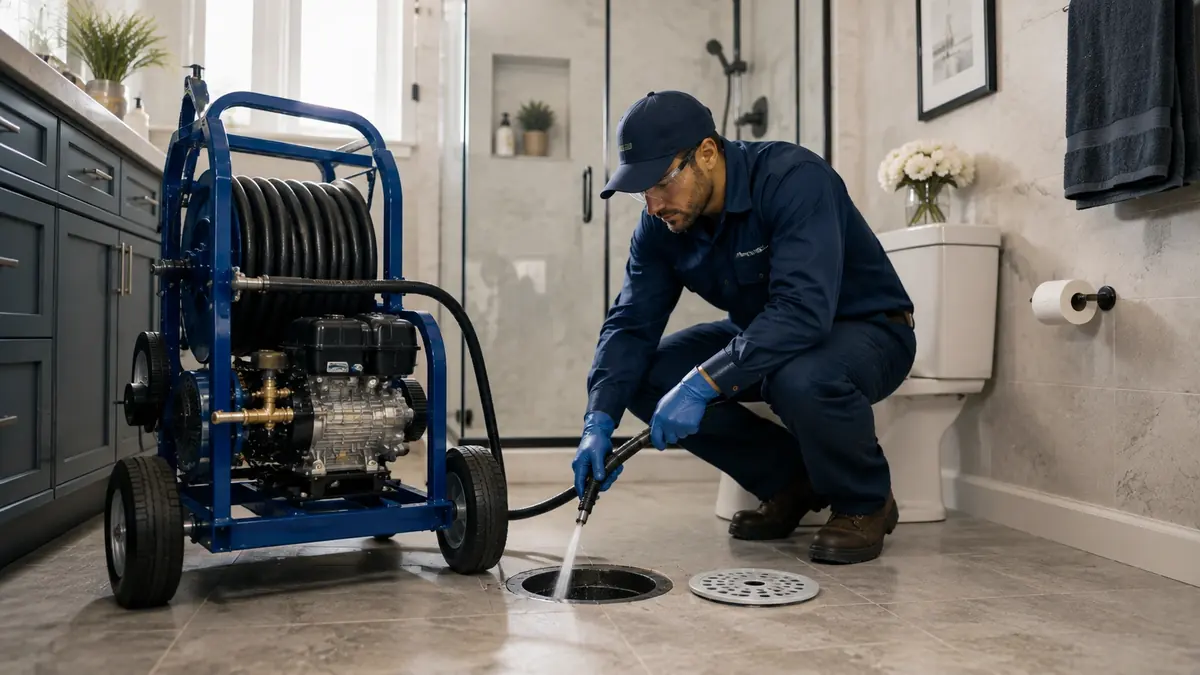 Bathroom Drain Hydro Jetting in Pinole