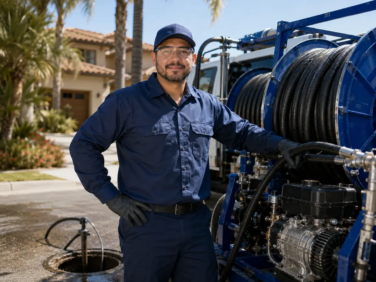 Hydro jet sewer cleaning in Pinole
