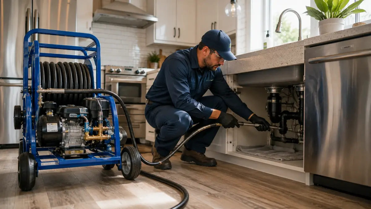Kitchen Drain Hydro Jetting in Pinole