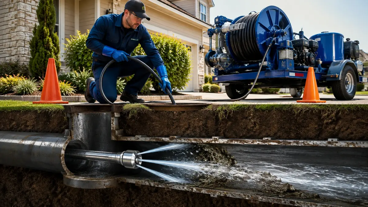 Main Sewer Line Hydro Jet Cleaning in Pinole