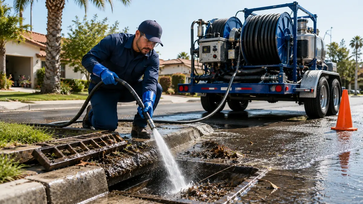 Storm Drain Hydro Jet Cleaning in Pinole