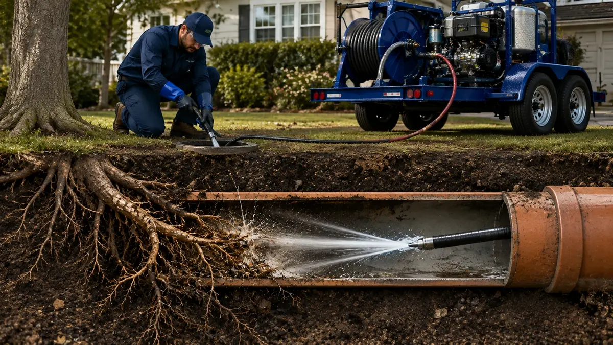 Tree Root Removal with Hydro Jetting in Pinole